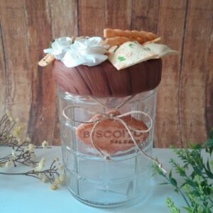 Pote Decorado Médio - Biscoito Salgado