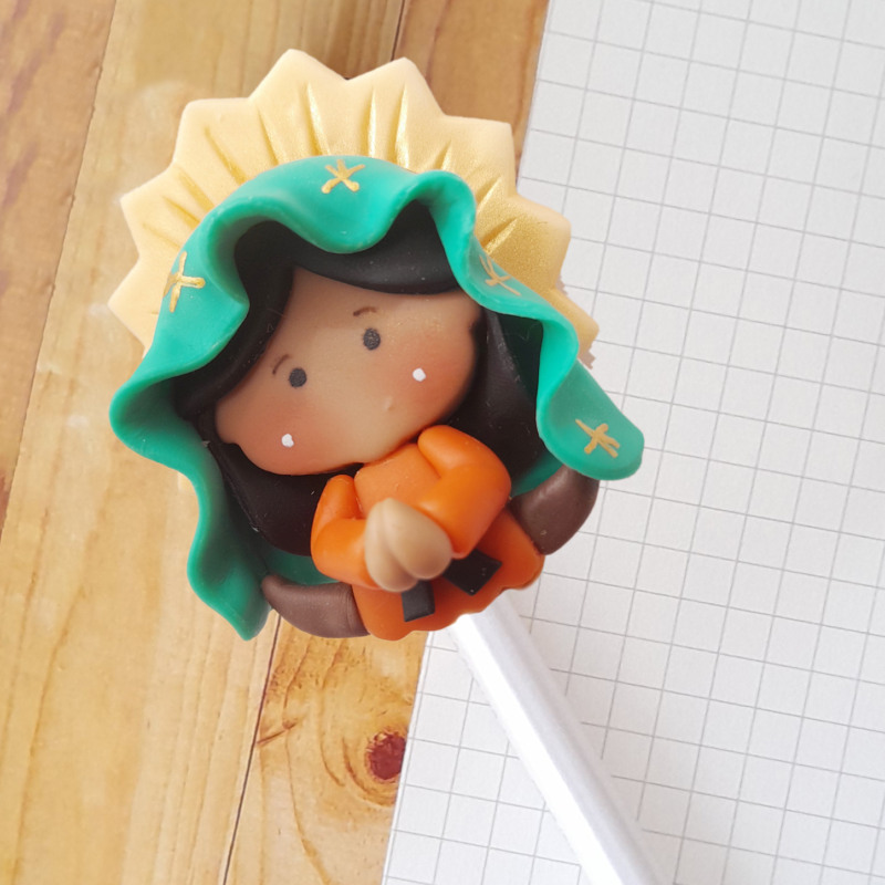 Lápis decorado - Nossa Senhora de Guadalupe - Imagem 3
