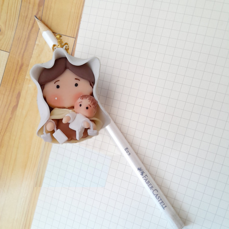 Lápis decorado - Nossa Senhora do Carmo - Imagem 2