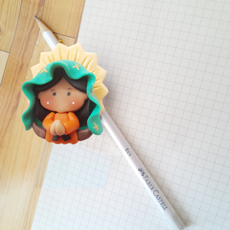 Lápis decorado - Nossa Senhora de Guadalupe - Imagem 2