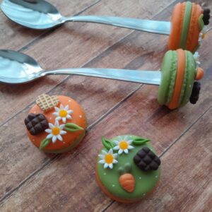 Colher de sobremesa decorada - 2 unidades