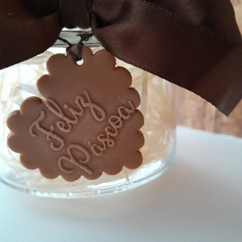 Pote Decorado Pequeno - Coelha bege orelha longa - Imagem 4