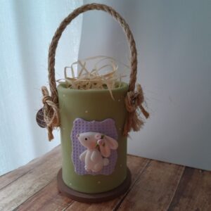 Lata decorada - verde