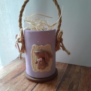 Lata decorada - lilás