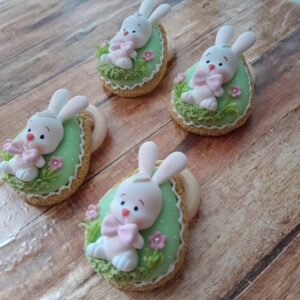 Porta-guardanapo (biscoito com coelha)