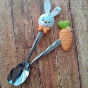 Colher de sobremesa decorada - 2 unidades