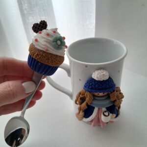 Colher de sobremesa decorada