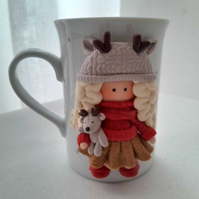 Kit caneca decorada e colher de sobremesa - Imagem 7