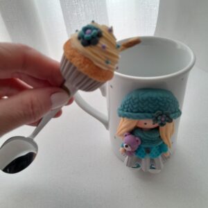 Colher de sobremesa decorada