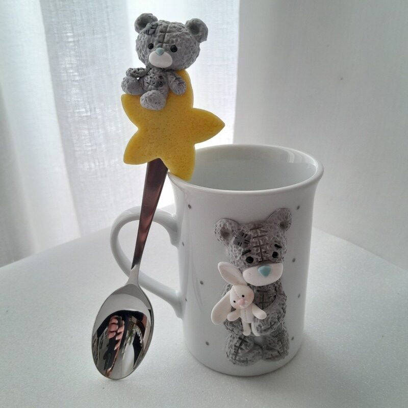 Colher de sobremesa decorada - Imagem 3