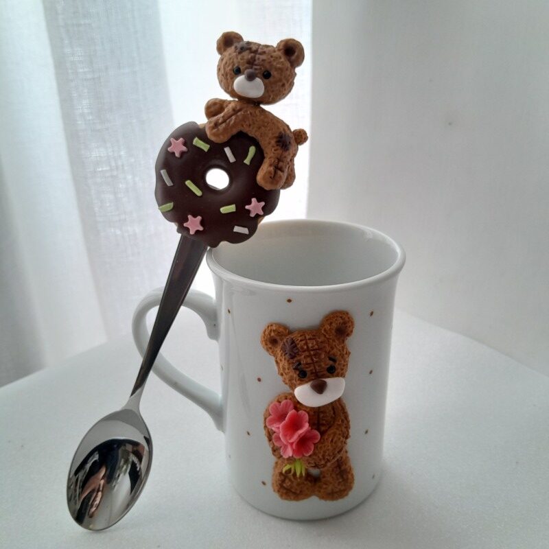 Colher de sobremesa decorada - Imagem 5