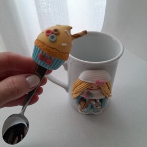 Colher de sobremesa decorada