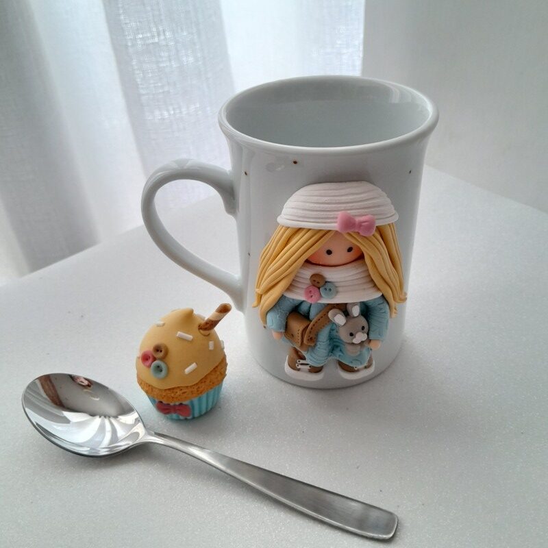 Kit caneca decorada e colher de sobremesa - Imagem 4